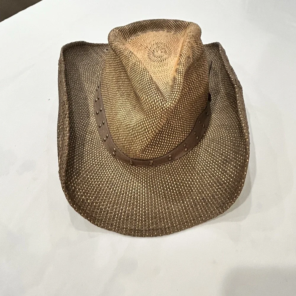 Peter Grimm Western Cowboy Rodeo Brown Cow Boy Hat Brown Suede Hatband One Size‎